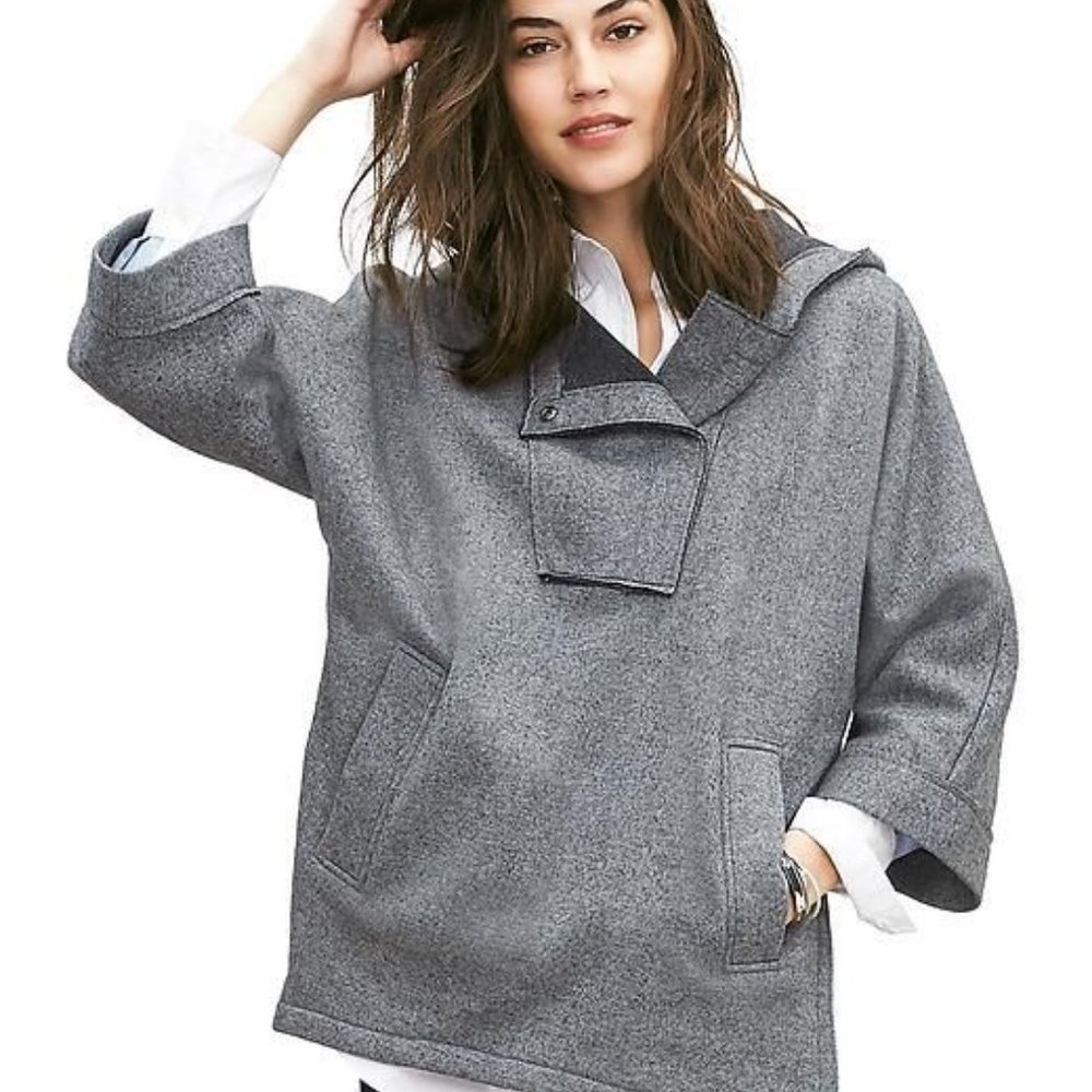 Banana Republic Hoodie Poncho Coat